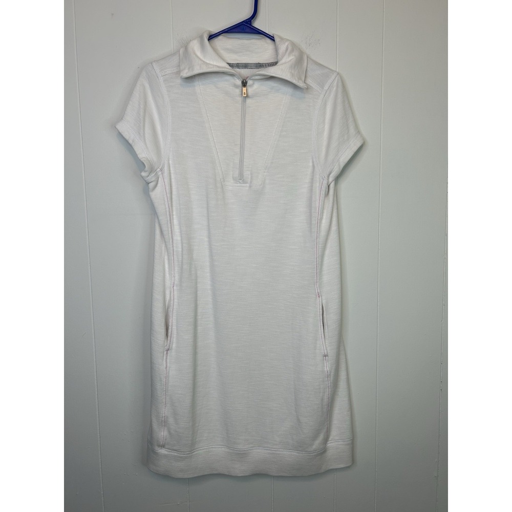 Tommy Bahama Women's M Tobago Bay Half Zip Dress Cotton Short Sleeve 305